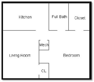 1 Bedroom - 660 sqft