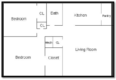 2 Bedroom - 770 sqft